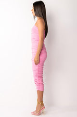 CAN'T GET ENOUGH EXTRA RUCHED MIDI DRESS