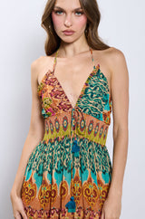 CANT GET ENOUGH PRINTED MAXI DRESS