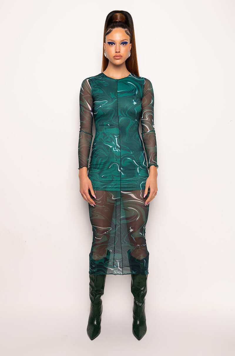 CAN'T RELATE MAXI MESH DRESS