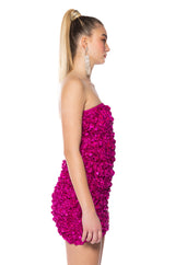 CANT RELATE TEXTURED MINI DRESS