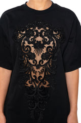 CARA SHEER LACE DETAILED T SHIRT