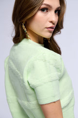 CARISSA COZY KNIT SHORT SLEEVE TOP