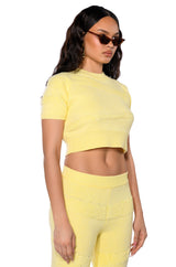 CARISSA COZY KNIT SHORT SLEEVE TOP