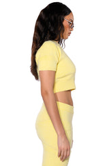 CARISSA COZY KNIT SHORT SLEEVE TOP