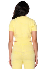 CARISSA COZY KNIT SHORT SLEEVE TOP