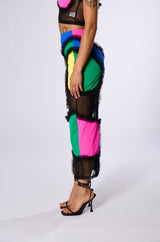 CARNIVALE TULLE DETAIL MIDI SKIRT