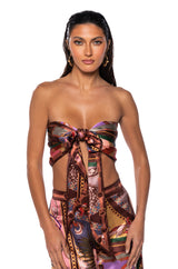 CAROLINE TIE FRONT CROP TOP