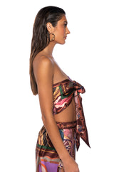 CAROLINE TIE FRONT CROP TOP