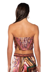 CAROLINE TIE FRONT CROP TOP