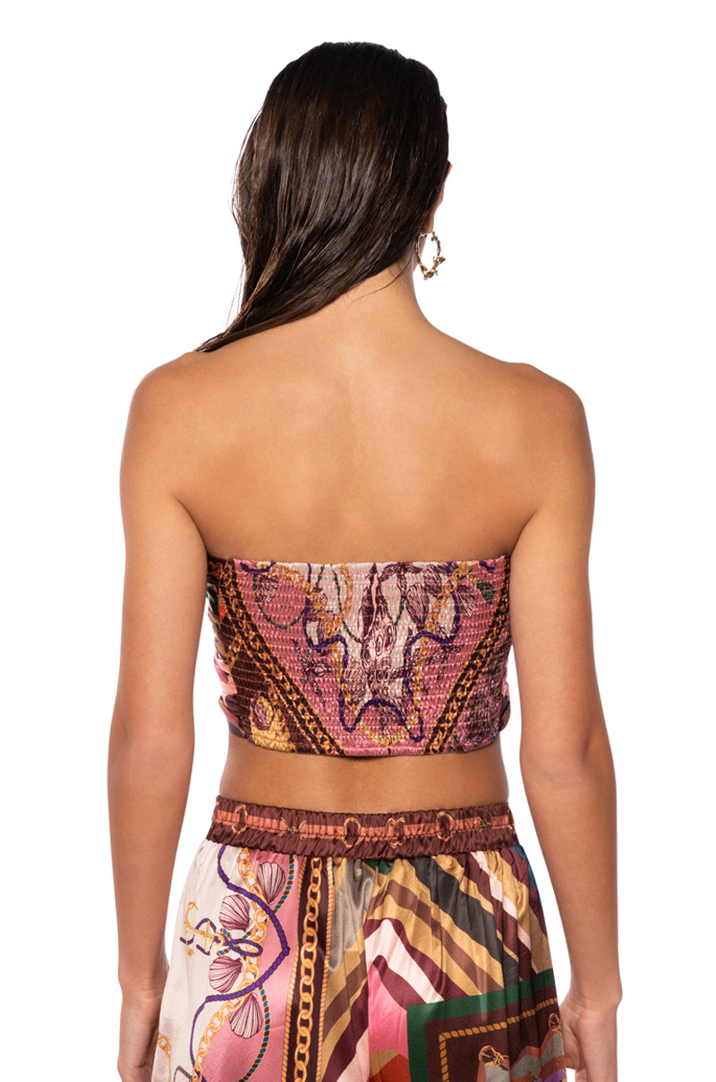 CAROLINE TIE FRONT CROP TOP