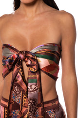 CAROLINE TIE FRONT CROP TOP