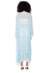 CASCADE RUFFLE MESH DUSTER