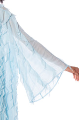 CASCADE RUFFLE MESH DUSTER