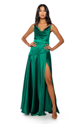 CASSIDEE COWL NECK MAXI DRESS