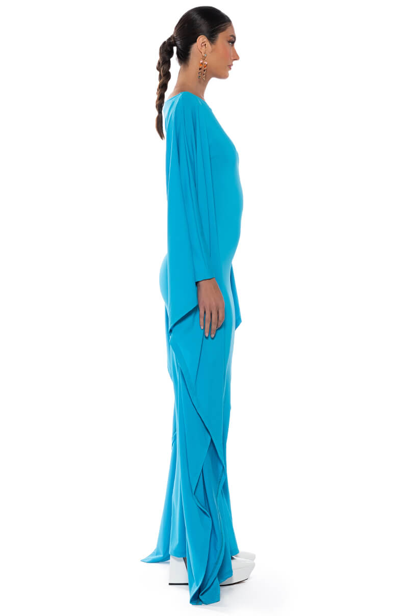 CATCH ME IN PARIS SLINKY MAXI DRESS