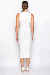 CATCH UP RHINESTONES MIDI T-SHIRT DRESS