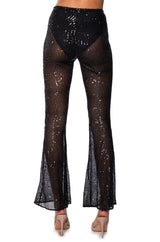 CATCHING EYES SEQUIN EMBELLISHED FLARE PANT