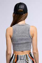 CAUGHT MY EYE MINERAL WASH TANK TOP