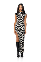 CAUGHT MY EYE MOCK NECK KNIT MIDI DRESS