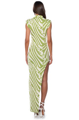CAUGHT MY EYE MOCK NECK KNIT MAXI DRESS