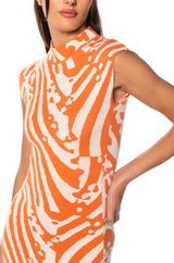 CAUGHT MY EYE MOCK NECK KNIT MAXI DRESS