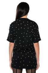 CECE EMBELLISHED OVERSIZED T SHIRT