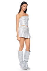 CELEBRATE ME EMBELLISHED TUBE TOP