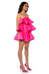 CENTER OF ATTENTION LAYERED MINI DRESS