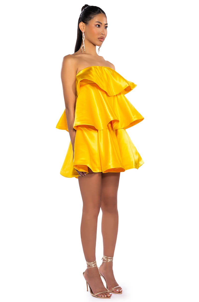 CENTER OF ATTENTION LAYERED MINI DRESS