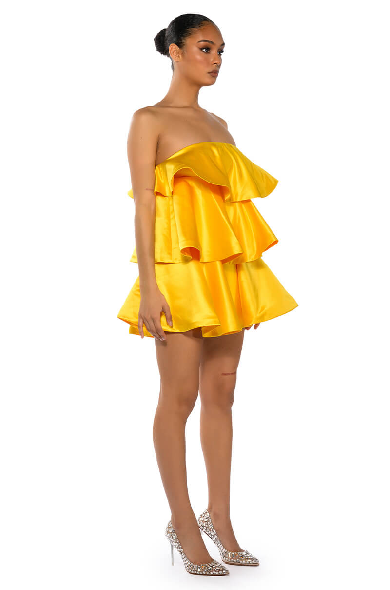 CENTER OF ATTENTION LAYERED MINI DRESS