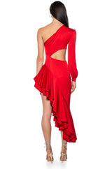 CHA CHA CUT OUT HIGH LOW MAXI DRESS