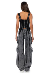 CHAINS AND TIES CORSET TOP