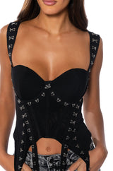 CHAINS AND TIES CORSET TOP