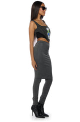 CHARLIE GRAPHIC PRINT CORSET TOP