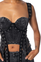 CHEMICAL ROMANCE DRAMATIC CORSET TOP