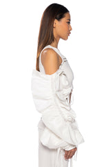 CHERRY ON TOP VOLUMINOUS SLEEVE BLOUSE