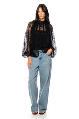 CHEYENNE EXPOSED BACK FLORAL BLOUSE