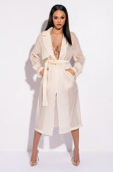 CHIFFON CHATEAU MESH TRENCH