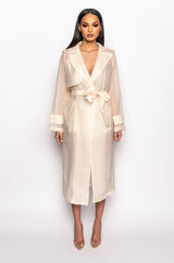 CHIFFON CHATEAU MESH TRENCH