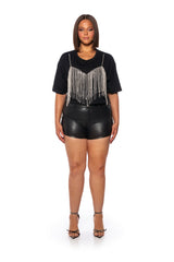 CHROME DANCER RHINESTONE T-SHIRT