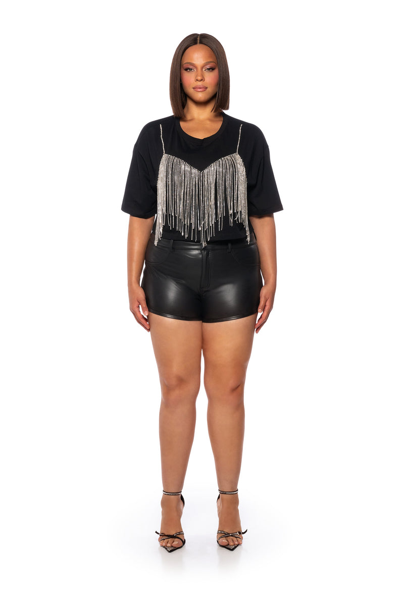 CHROME DANCER RHINESTONE T-SHIRT