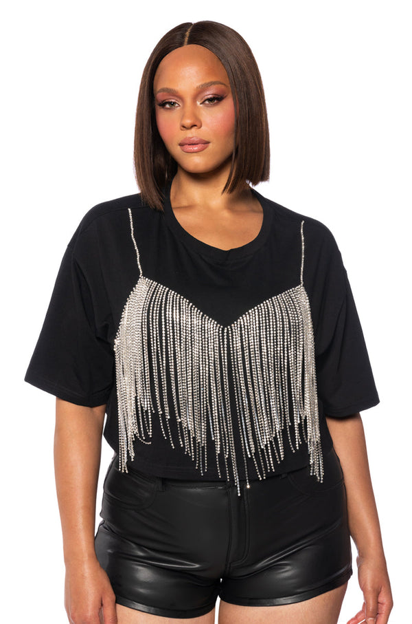 CHROME DANCER RHINESTONE T-SHIRT