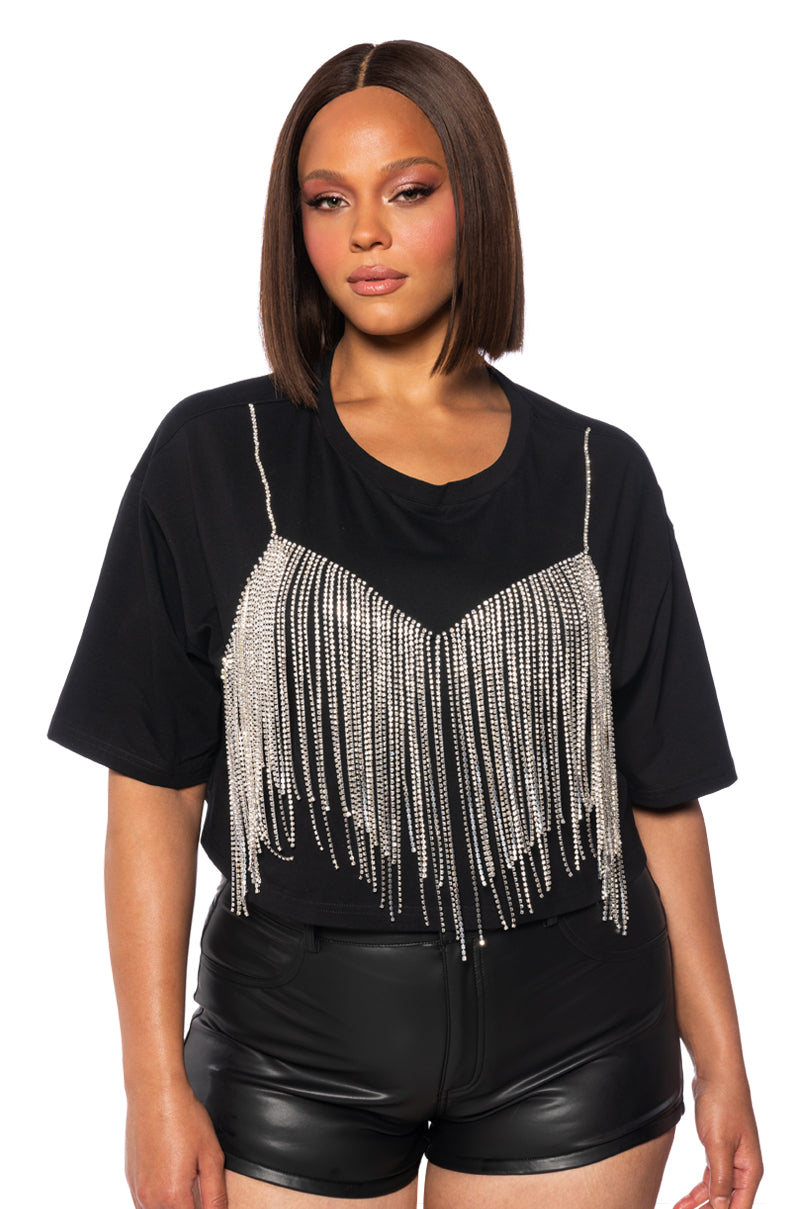 CHROME DANCER RHINESTONE T-SHIRT