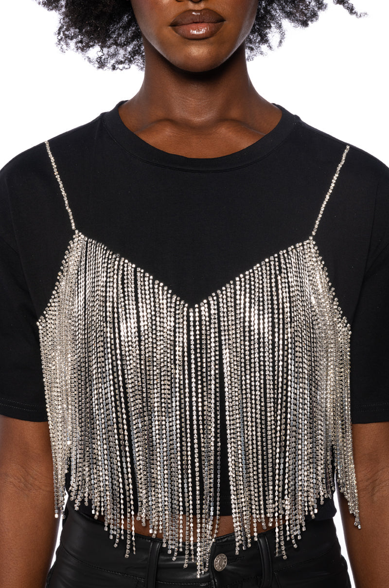 CHROME DANCER RHINESTONE T-SHIRT