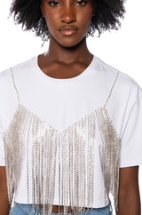 CHROME DANCER RHINESTONE T-SHIRT