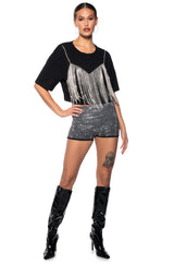 CHROME DANCER RHINESTONE TSHIRT