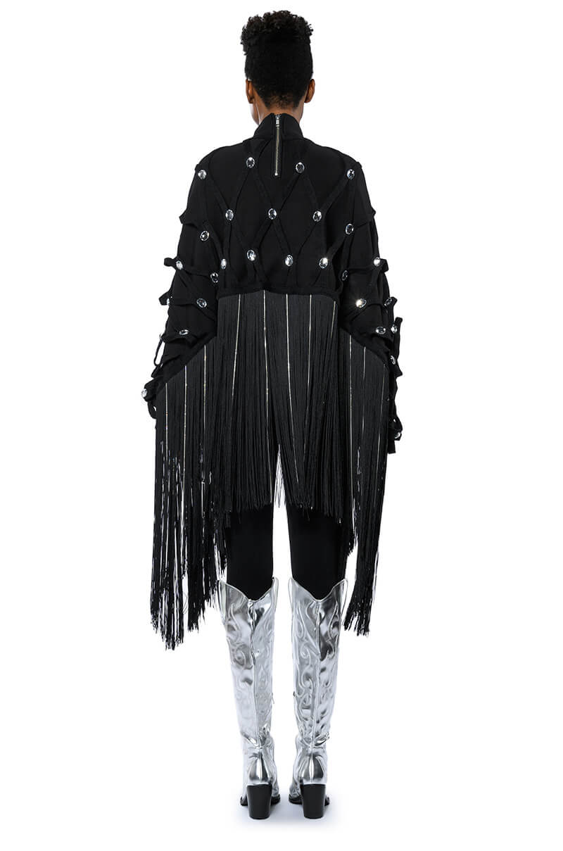 CITY LIVIN FRINGE SWEATSHIRT