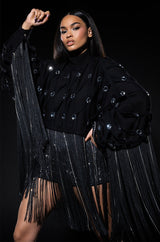 CITY LIVIN FRINGE SWEATSHIRT