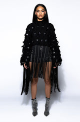 CITY LIVIN FRINGE SWEATSHIRT
