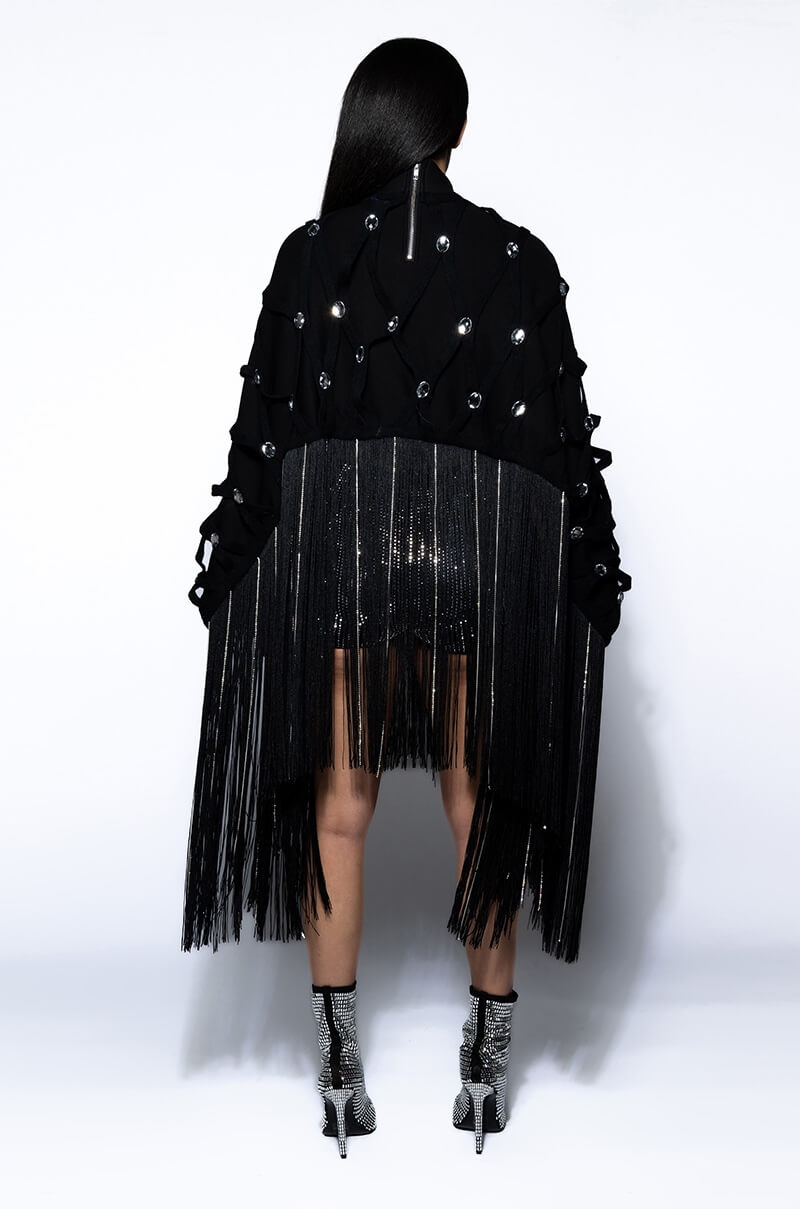 CITY LIVIN FRINGE SWEATSHIRT
